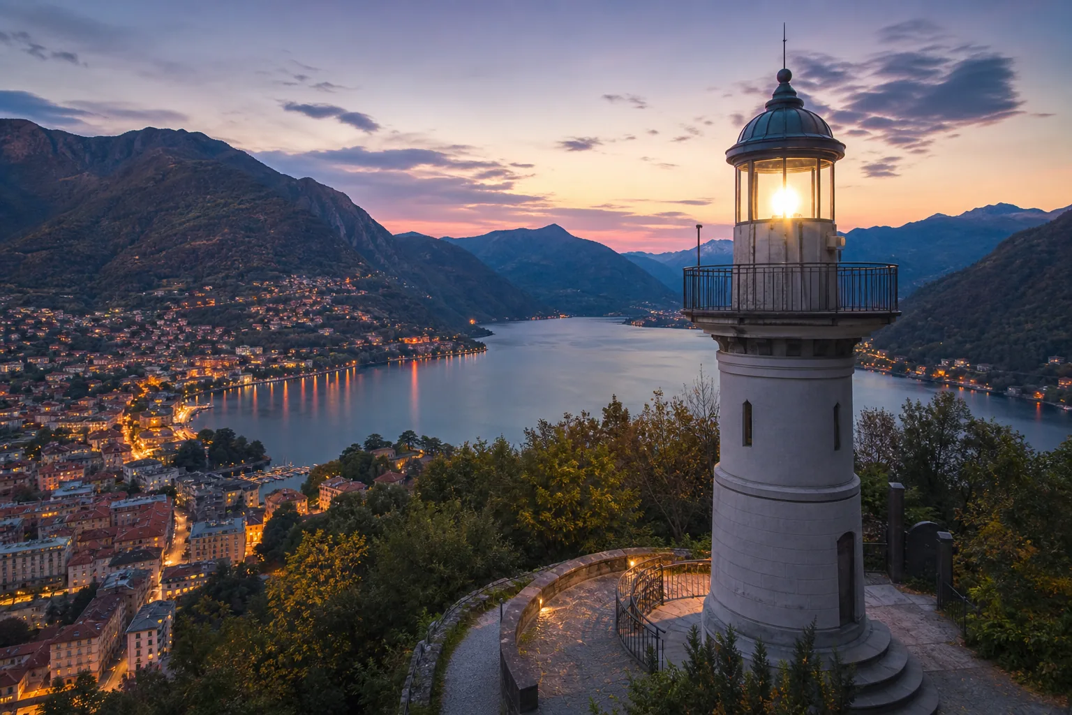 Illustration for Faro Voltiano: a landmark above Como