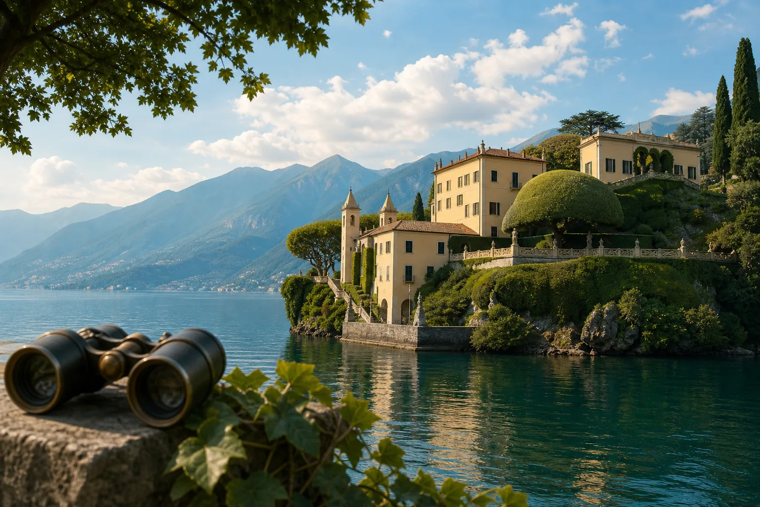 Illustration for Villa Del Balbianello: an architectural building near Brunate