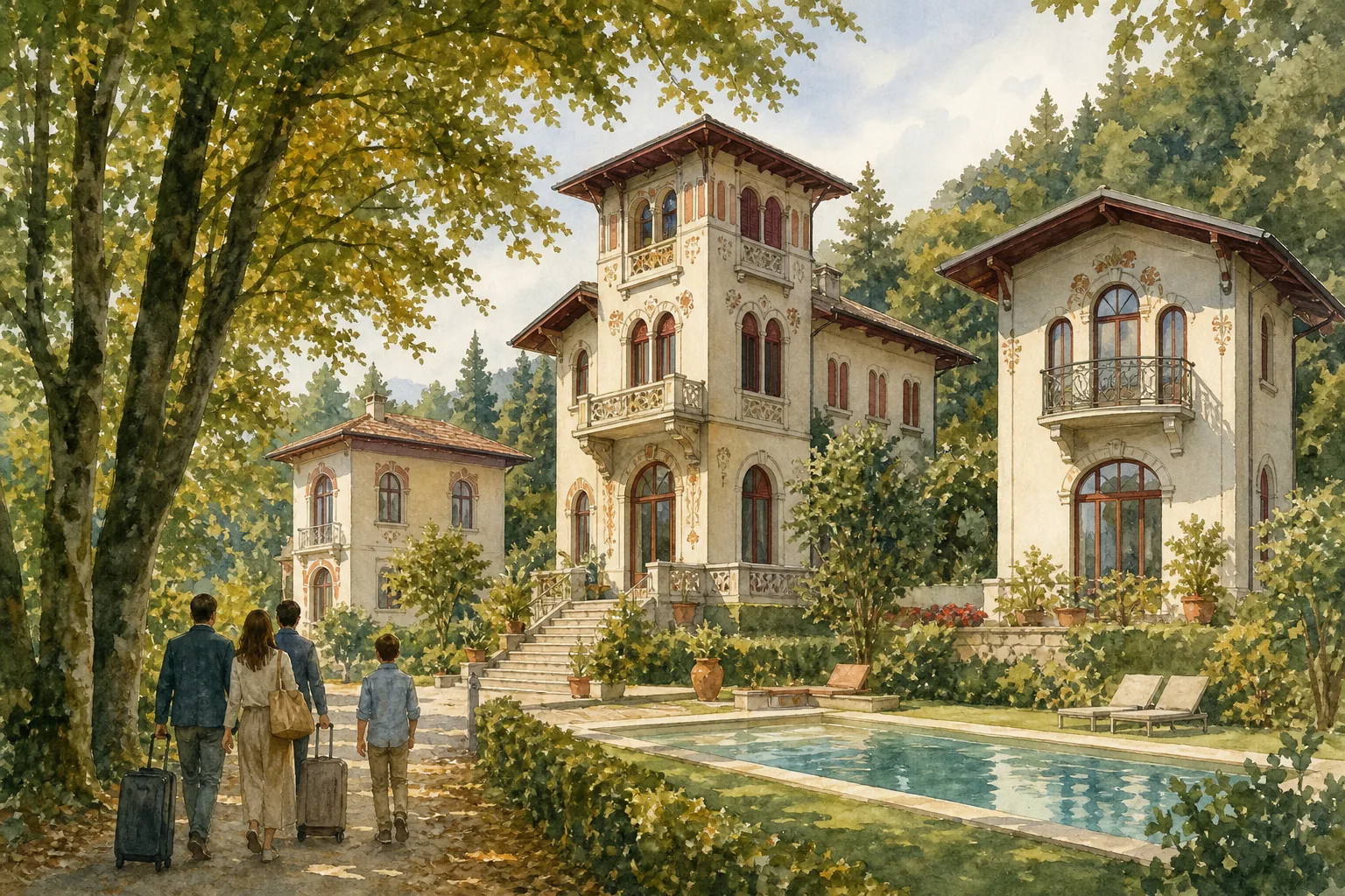 Lake Como villa with pool accommodation for families and groups