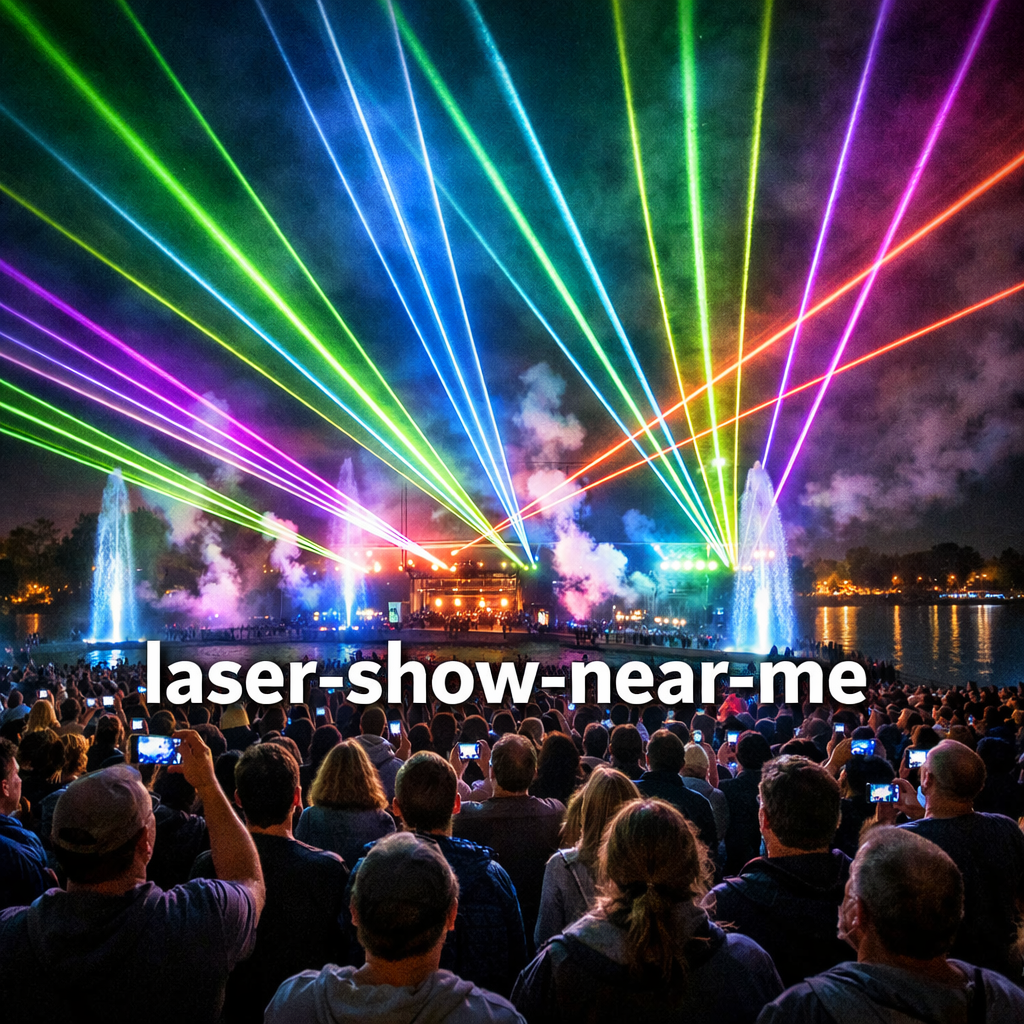 A photorealistic image related to laser-show-near-me. Alt: laser-show-near-me