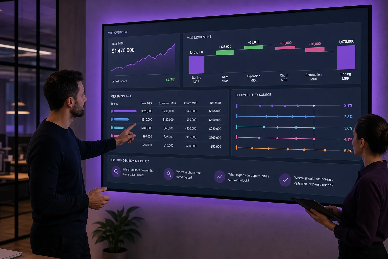 launch cohort retention tracked against baseline SaaS churn