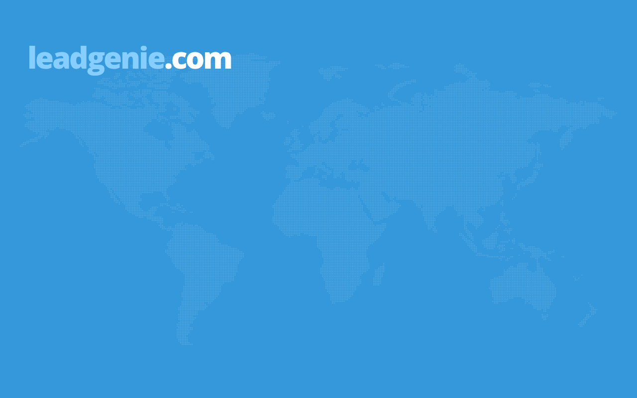LeadGenie homepage screenshot