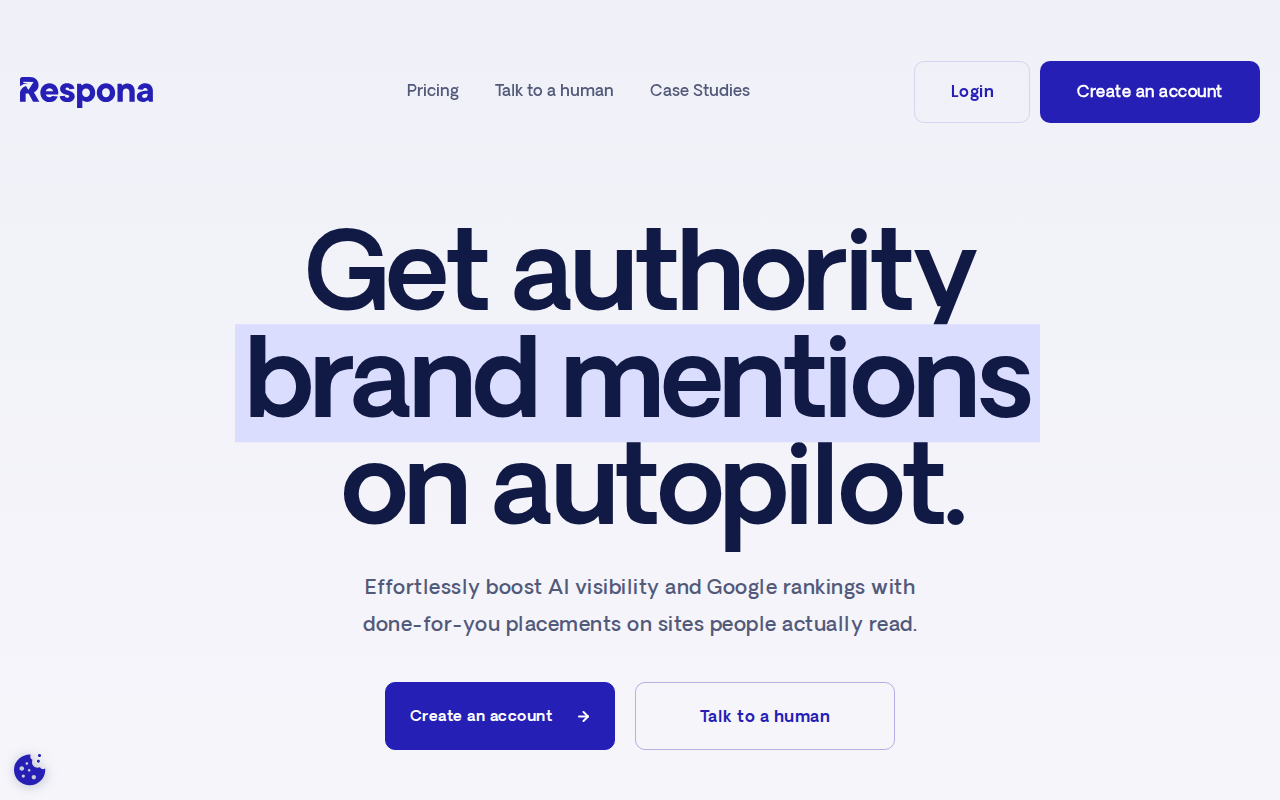 Respona homepage screenshot