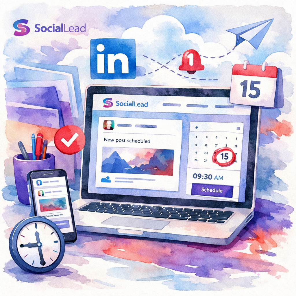 A photorealistic image related to linkedin-post-scheduler. Alt: linkedin-post-scheduler