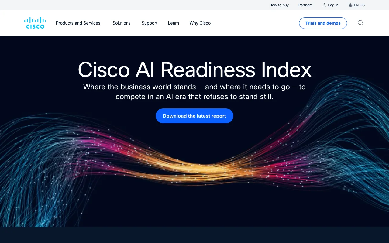 Screenshot of the Cisco AI Readiness Index website