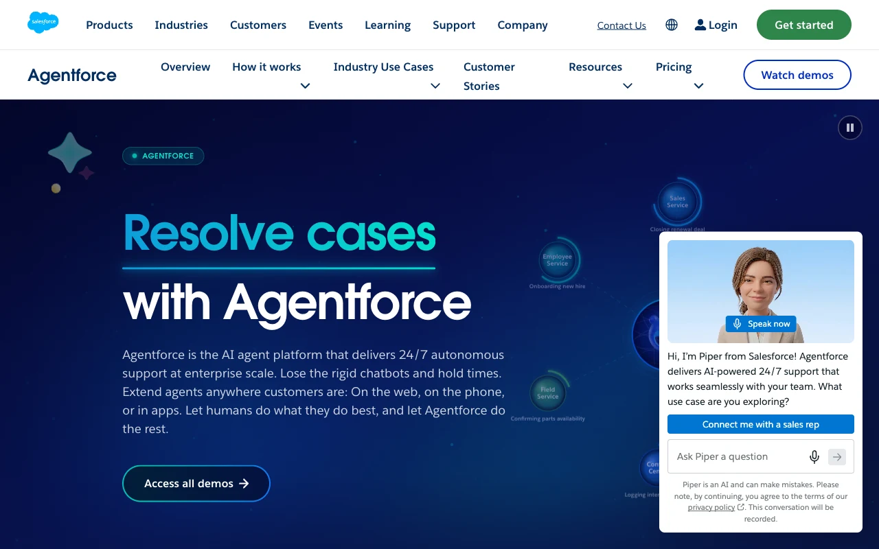 Screenshot of Agentforce by Salesforce