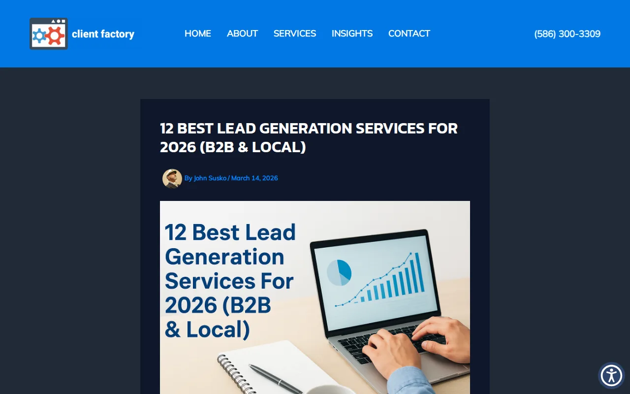 Client Factory: visual reference for 4. Client Factory, Lead Generation Engine for Service Firms