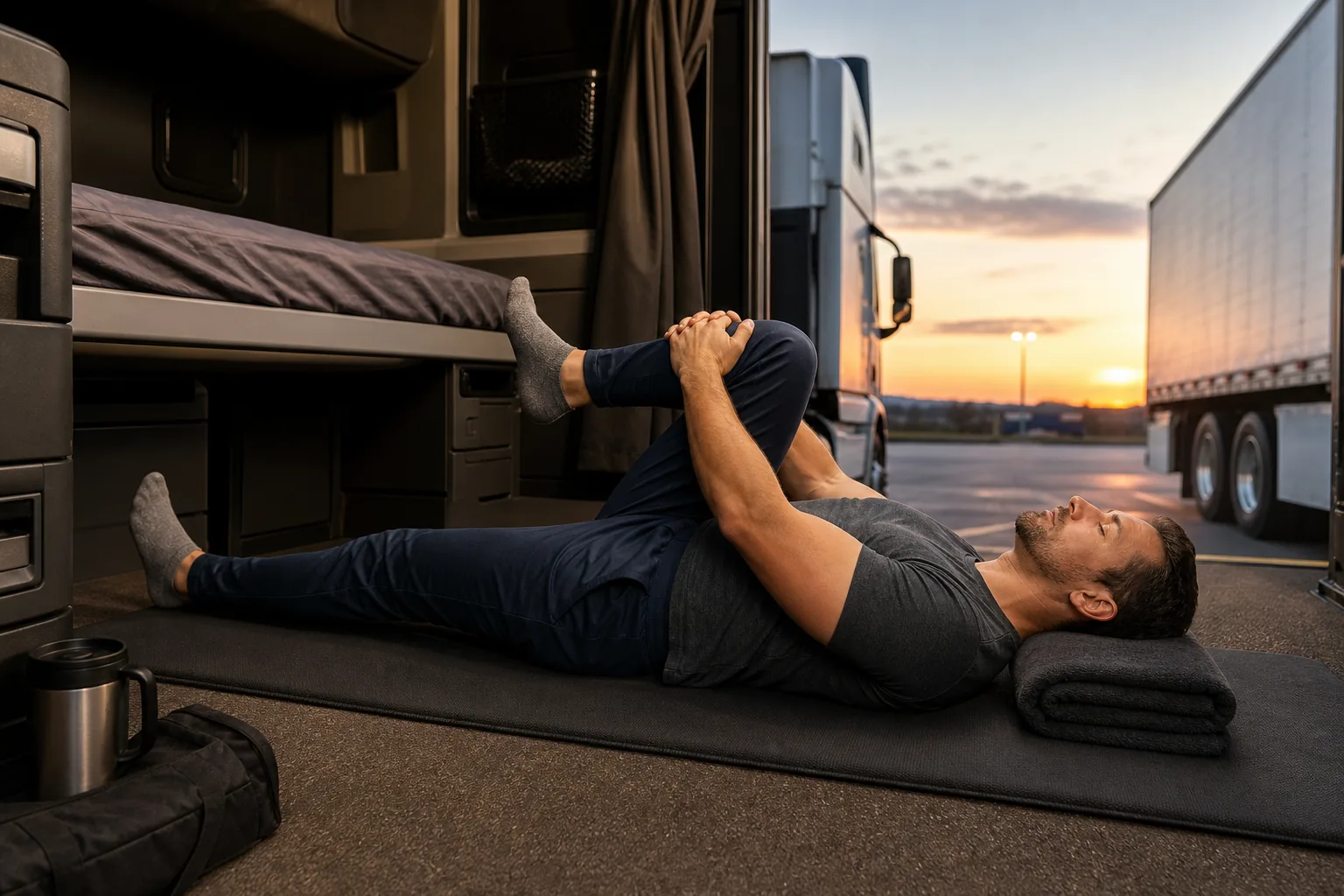Supine Groin Progressive: visual reference for 6. Supine Groin Progressive , Hip flexor release for long hauls
