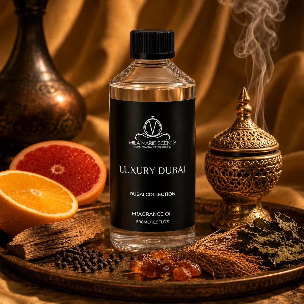 Luxury Dubai: visual reference for 6. Luxury Dubai | Orange & Grapefruit · Black Pepper & Cedar · Vetiver