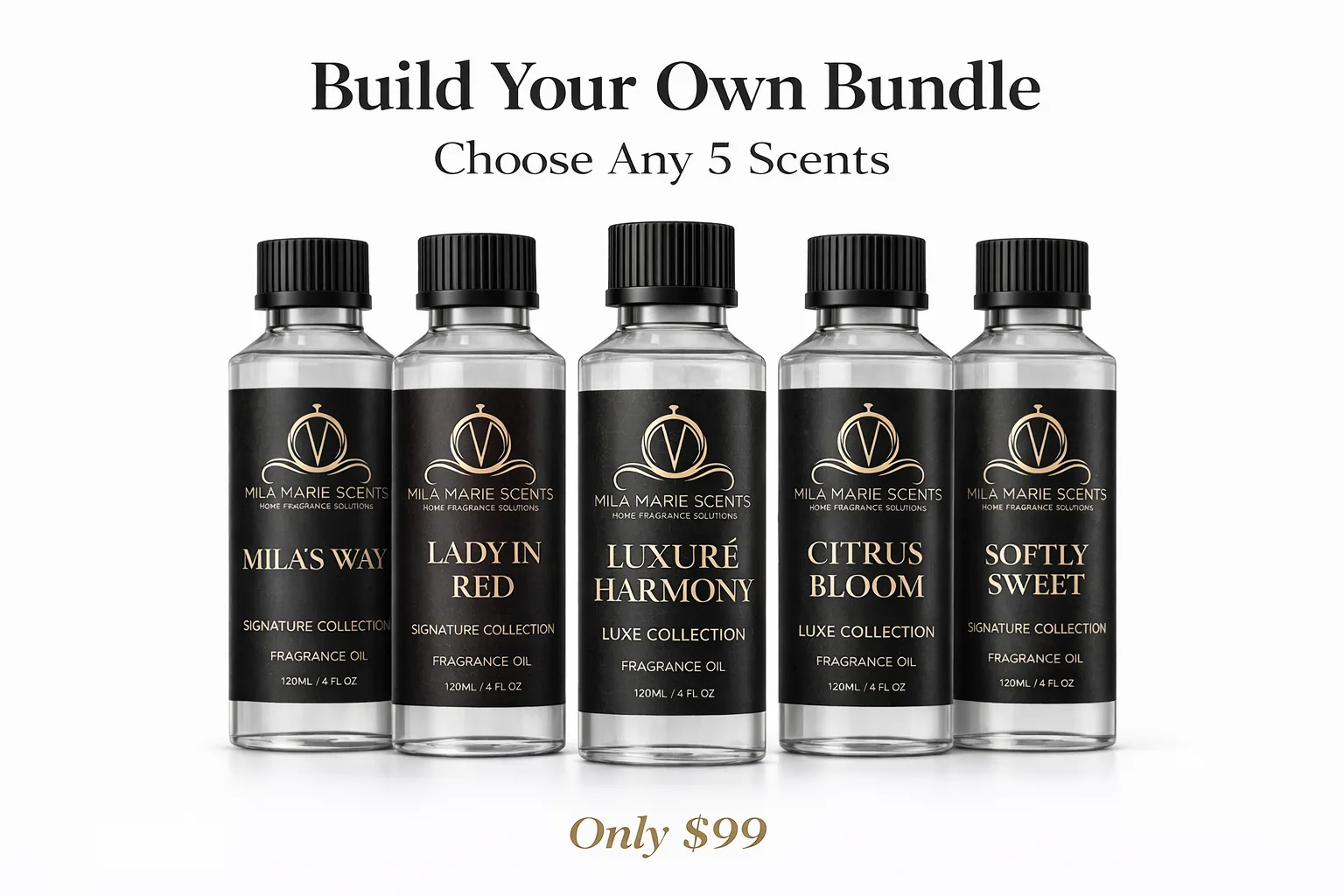 Mila Marie Scents Build Your Bundle: visual reference for 1. Mila Marie Scents Build Your Bundle , Mix & Match Any 5 Scents (Our Top Pick)