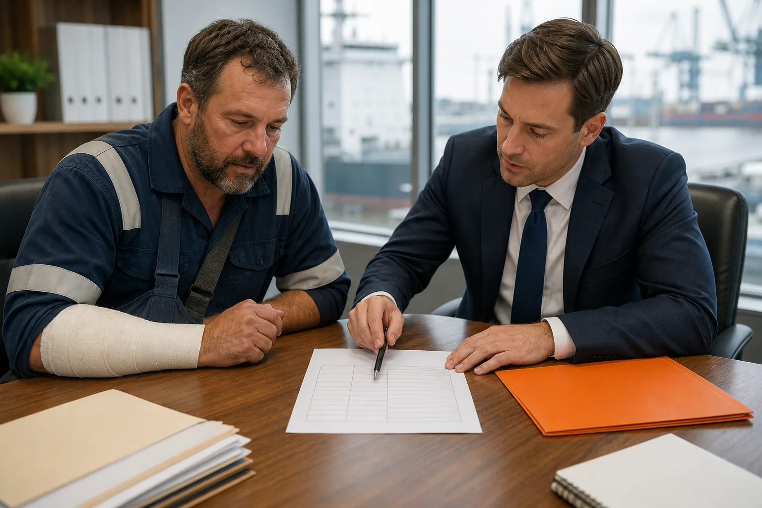 maritime injury settlement fee and case cost review with attorney.