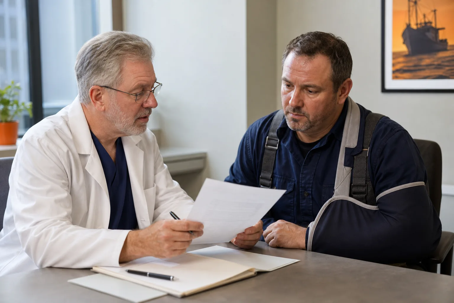 Reviewing a medical opinion about long-term needs after a maritime injury