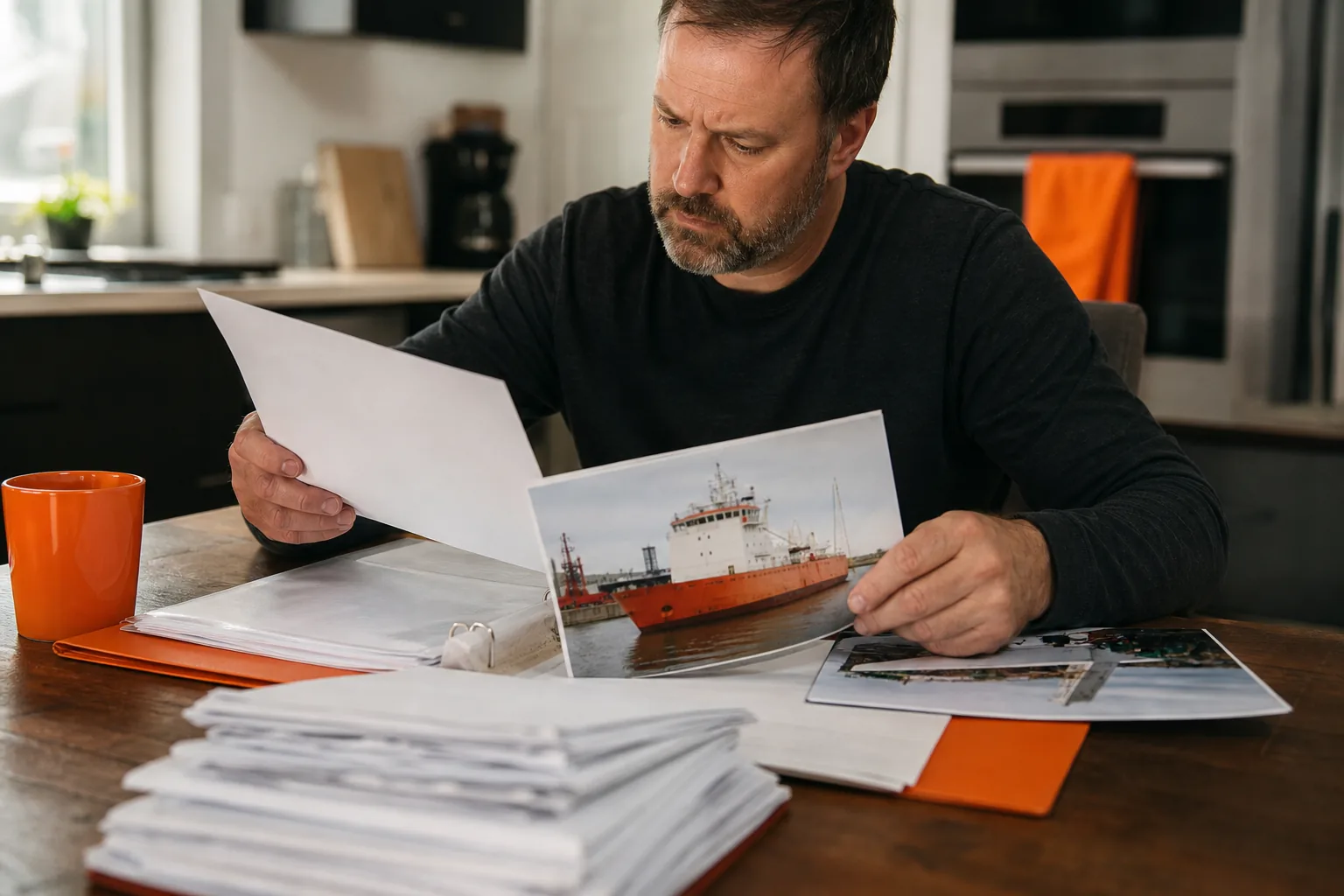 Organizing maritime injury evidence before a claim deadline.