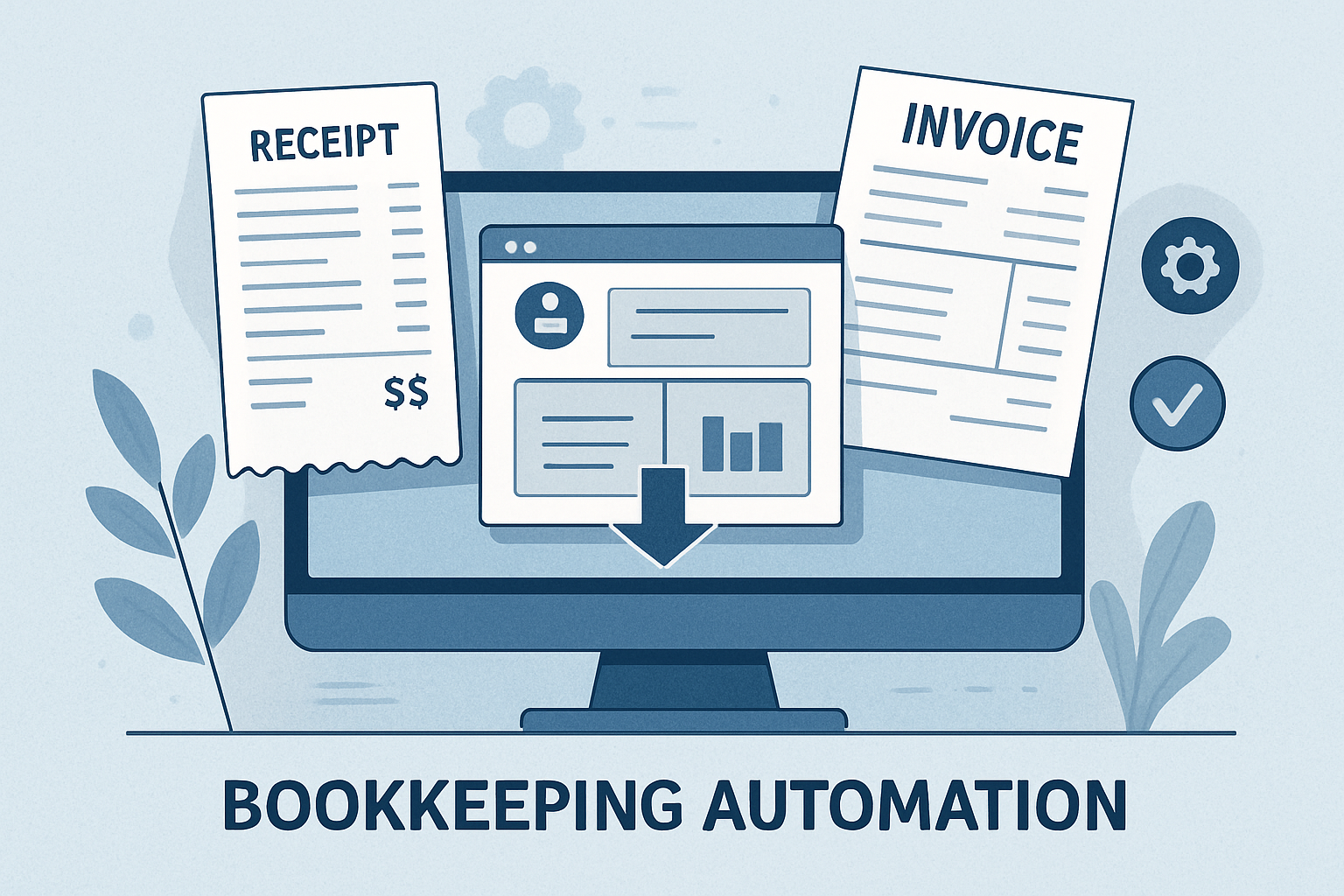 A sleek, digital financial dashboard showing real-time accounting metrics with charts and graphs. Alt: Bookkeeping automation real-time financial dashboard for smarter decisions.