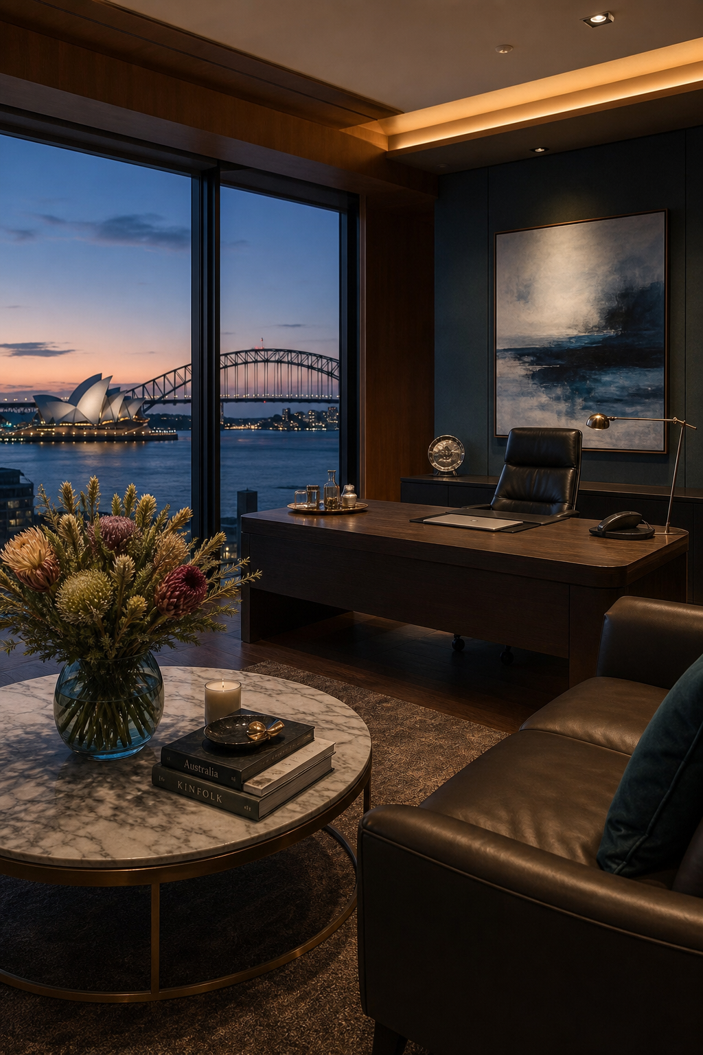 A conceptual, non‑brand image prompt for a luxury fetish‑friendly scenario in realism style. Alt: “Elegant, discreet fetish‑play setup in a private Sydney suite.”