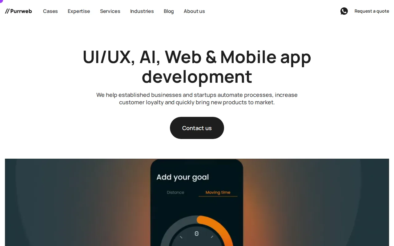 Purrweb: visual reference for 2. Purrweb — Mobile‑First React Native MVPs