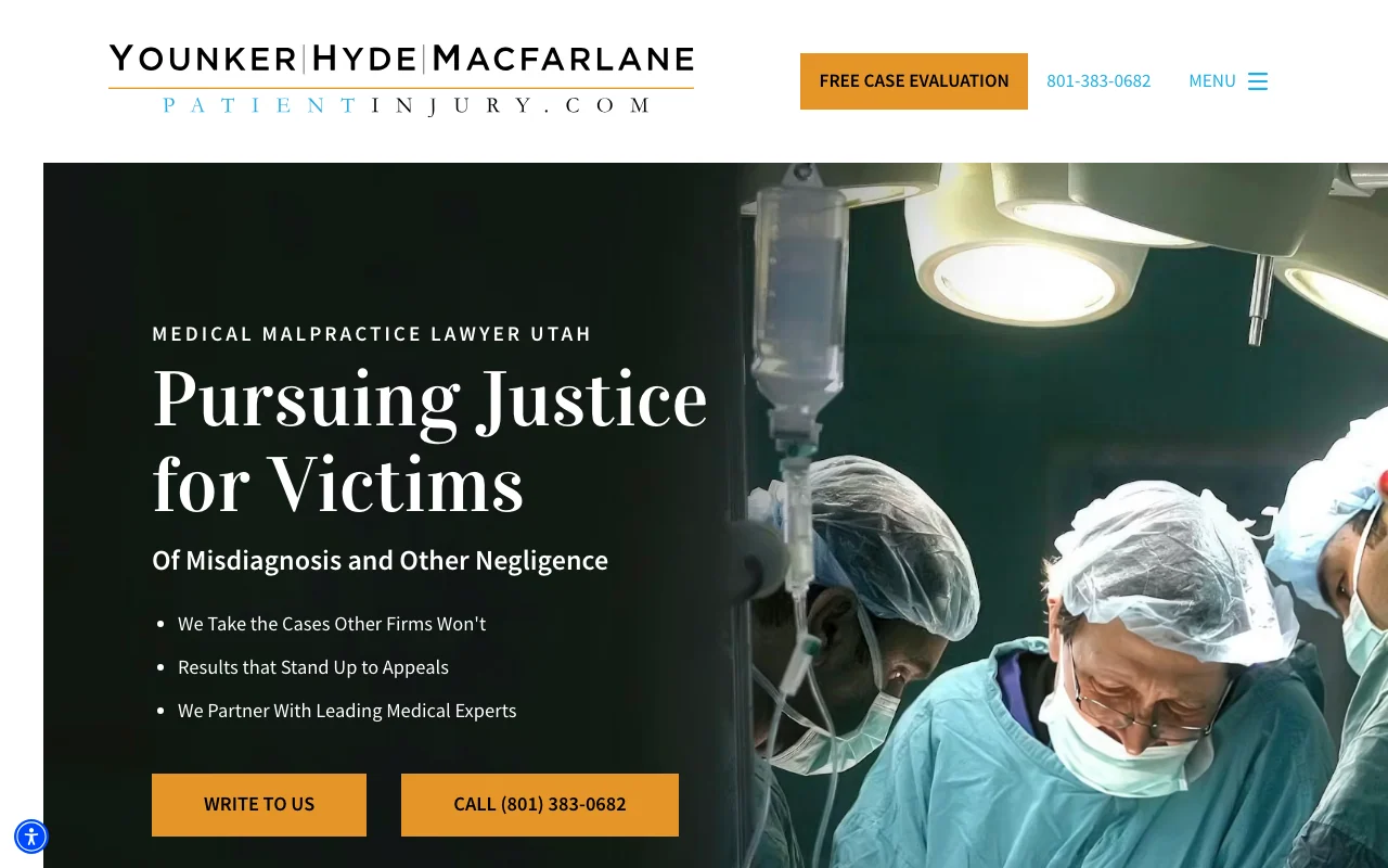 Screenshot of the Younker Hyde Macfarlane website