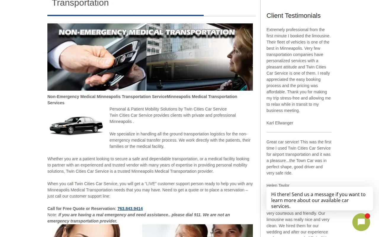 Twin Cities Car Service: visual reference for 4. Twin Cities Car Service — Large-Capacity Rides for Group Medical Trips