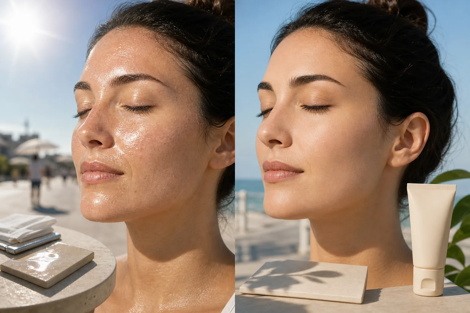 Ultra Fluid Invisible SPF50 d'Avène: visual reference for 5. Ultra Fluid Invisible SPF50 d'Avène , Fluide réducteur de brillance immédiate