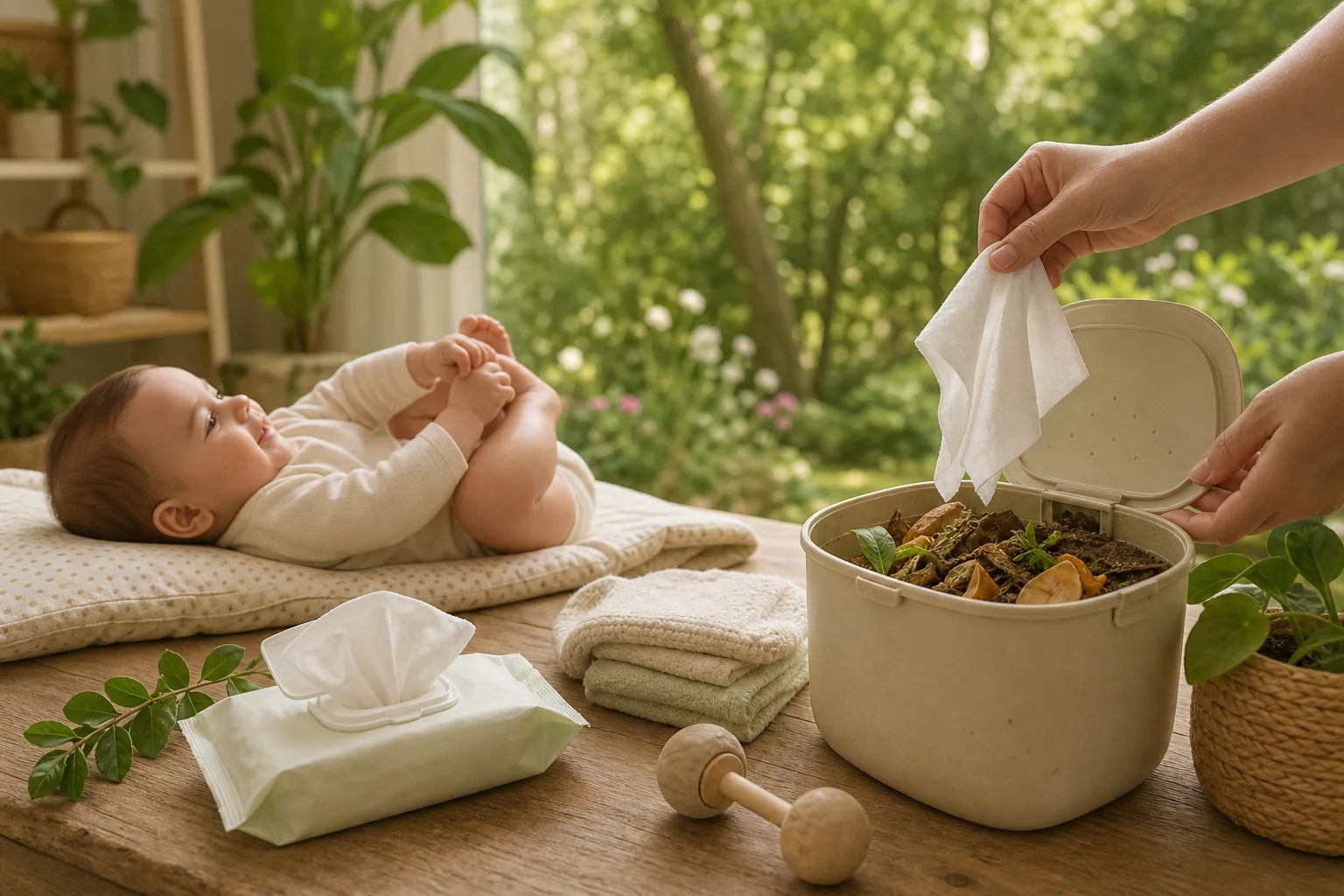 Lingettes Bébé Veocel Compostables: visual reference for 6. Lingettes Bébé Veocel Compostables, pour les parents qui cherchent la douceur et la compostabilité