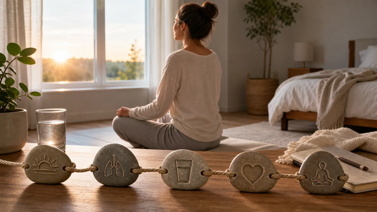 Morning Routine Anchoring: visual reference for 4. Morning Routine Anchoring , Build a Five-Minute Mood Stabilizer