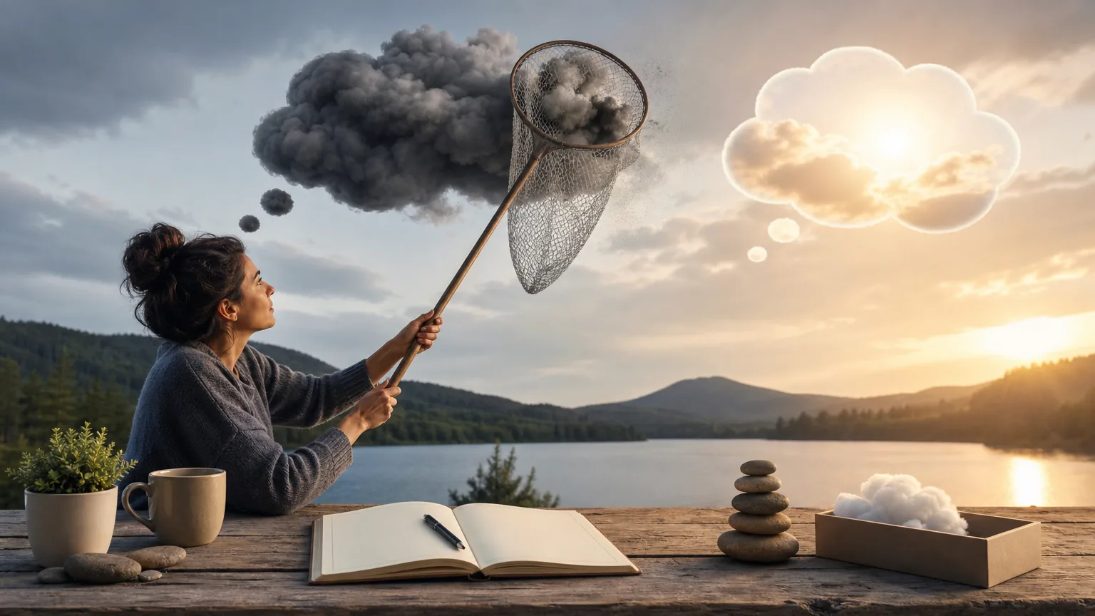 CBT Thought Record: visual reference for 5. CBT Thought Record , Catch and Reframe a Negative Thought Today