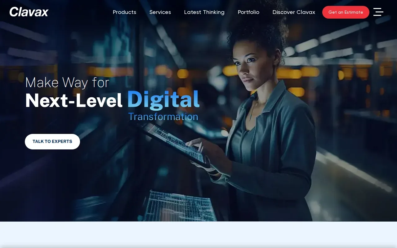 Screenshot of the Clavax: Telemedicine website