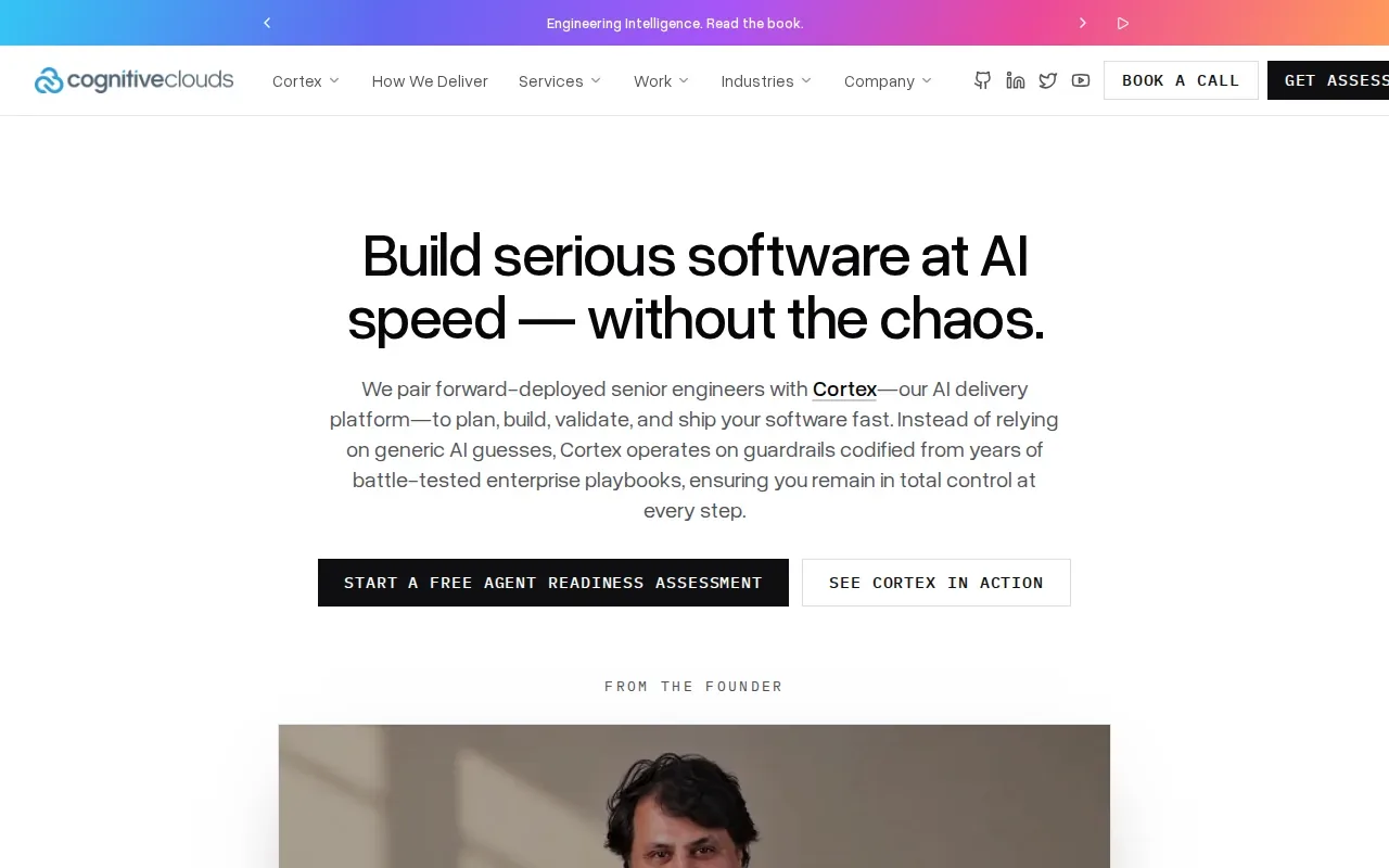 Screenshot of the CognitiveClouds website