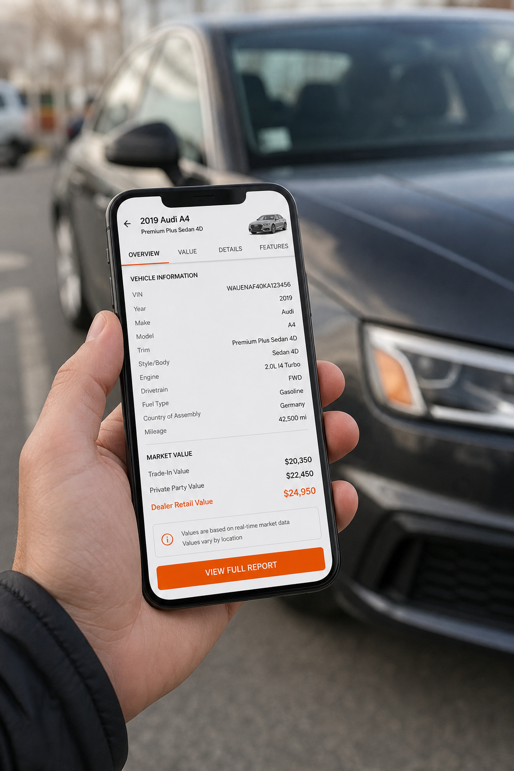 A split-screen mockup showing two car deals with fee lines and out-the-door prices. Alt: side-by-side deal comparison
