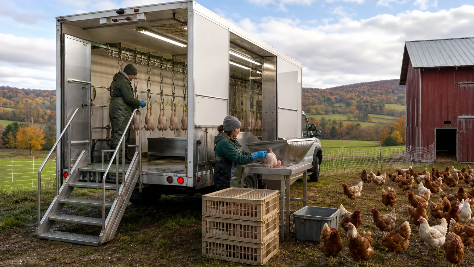 Vermont Mobile Poultry Processing Unit: visual reference for 3. Vermont Mobile Poultry Processing Unit , best for pastured poultry producers needing high-volume on-farm processing