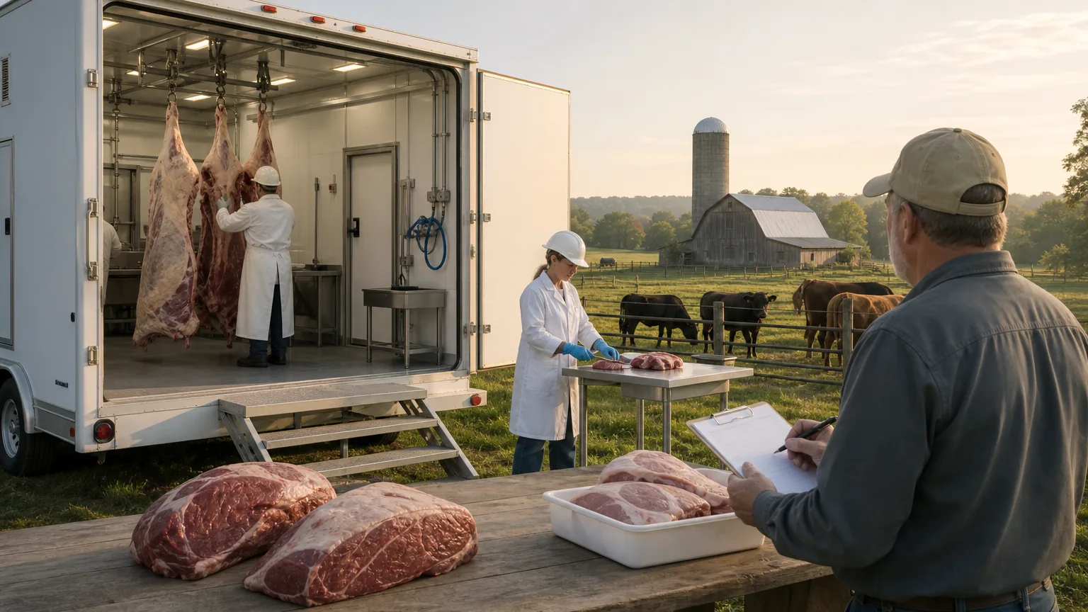 Central Arkansas Mobile Processing: visual reference for 4. Central Arkansas Mobile Processing , best for beef and pork producers in Arkansas with USDA grant of inspection
