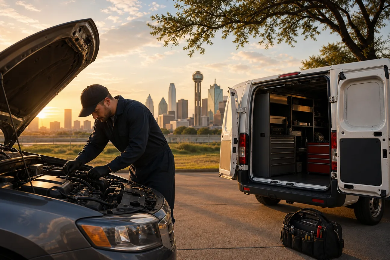 Editorial illustration for Best Mobile Mechanic Dallas Services