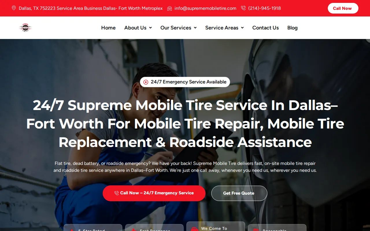 Supreme Mobile Tire: visual reference for 2. Supreme Mobile Tire — Broad roadside support beyond tires