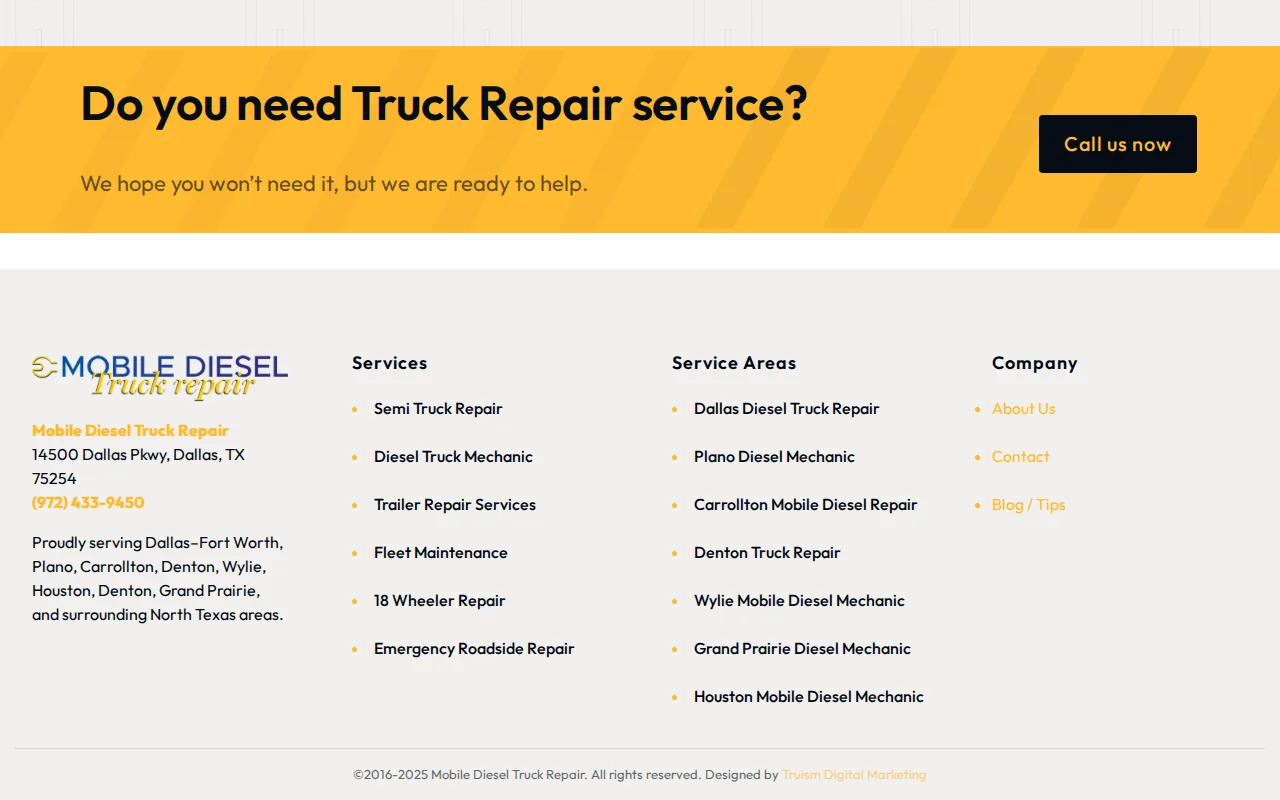 Mobile Diesel Truck Repair: visual reference for 9. Mobile Diesel Truck Repair — ASE‑Certified 40‑Minute Response for Dump Trucks