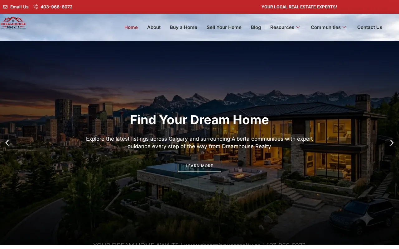 Screenshot of the DreamHouse Realty website