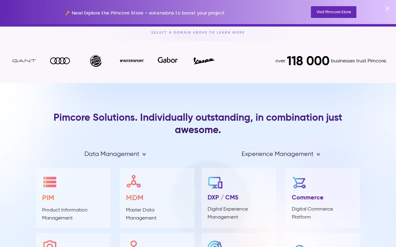 Pimcore: visual reference for 7. Pimcore , Flexible platform for complex data models