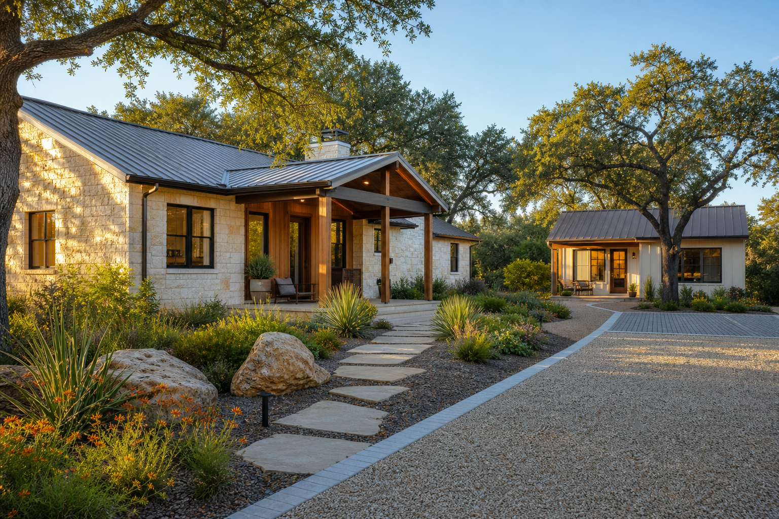Austin property with main home and detached ADU for multigenerational living