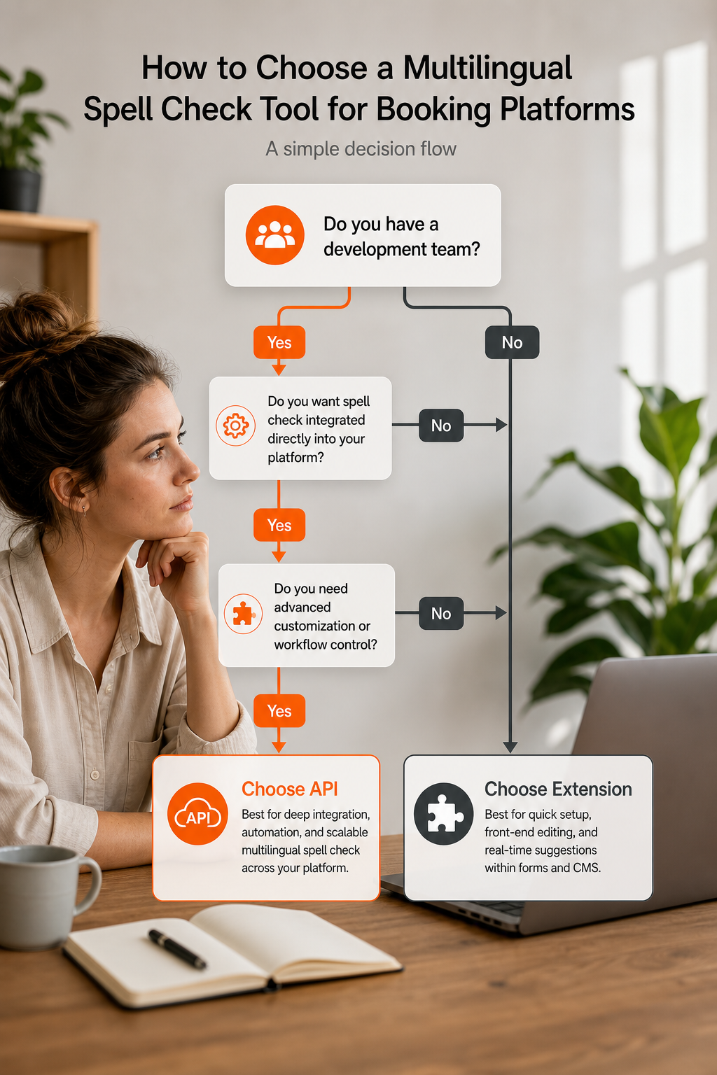 A decision tree infographic showing the path from
