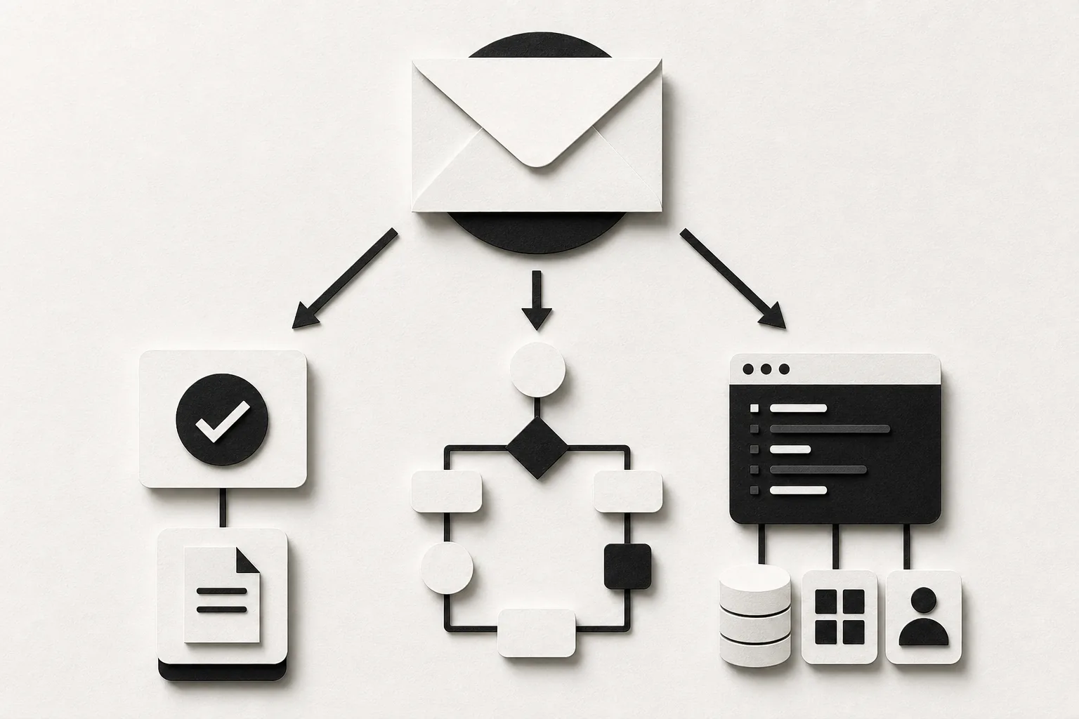comparison of email automation paths across workflow builders and AI agent tools.