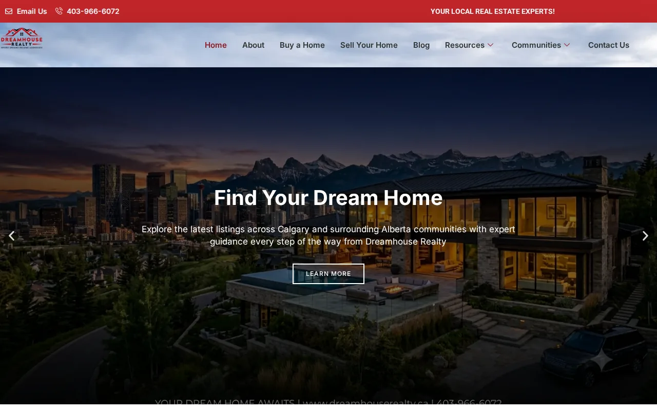 Screenshot of the DreamHouse Realty website