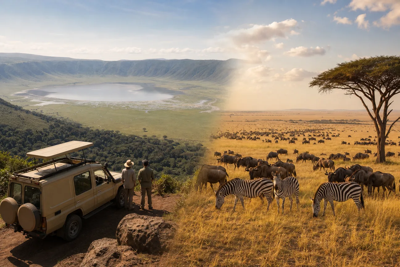 Best Ngorongoro vs Serengeti Safari Comparison