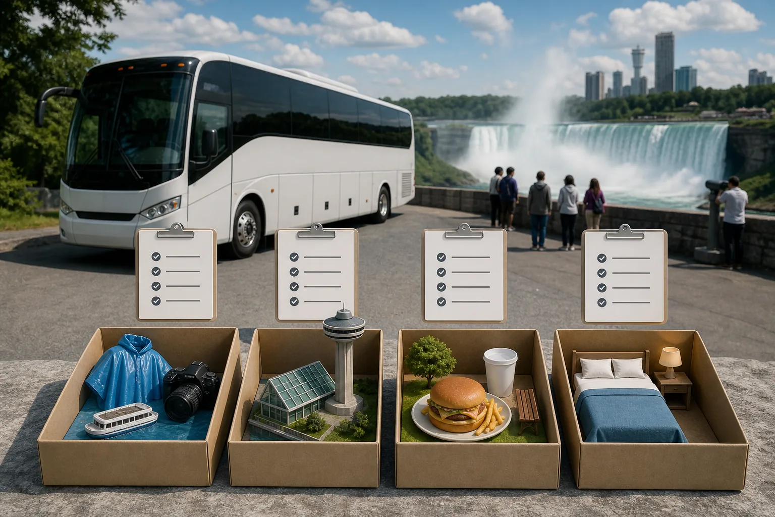 Illustration for Structured Niagara Falls Bus Packages