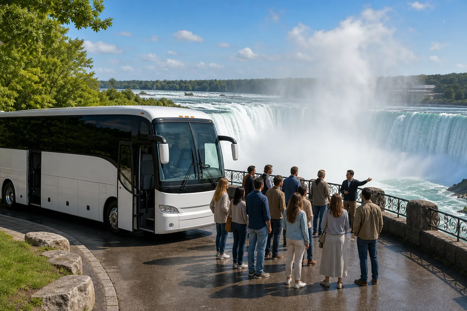 Illustration for Charter Bus Transportation for Organized Groups