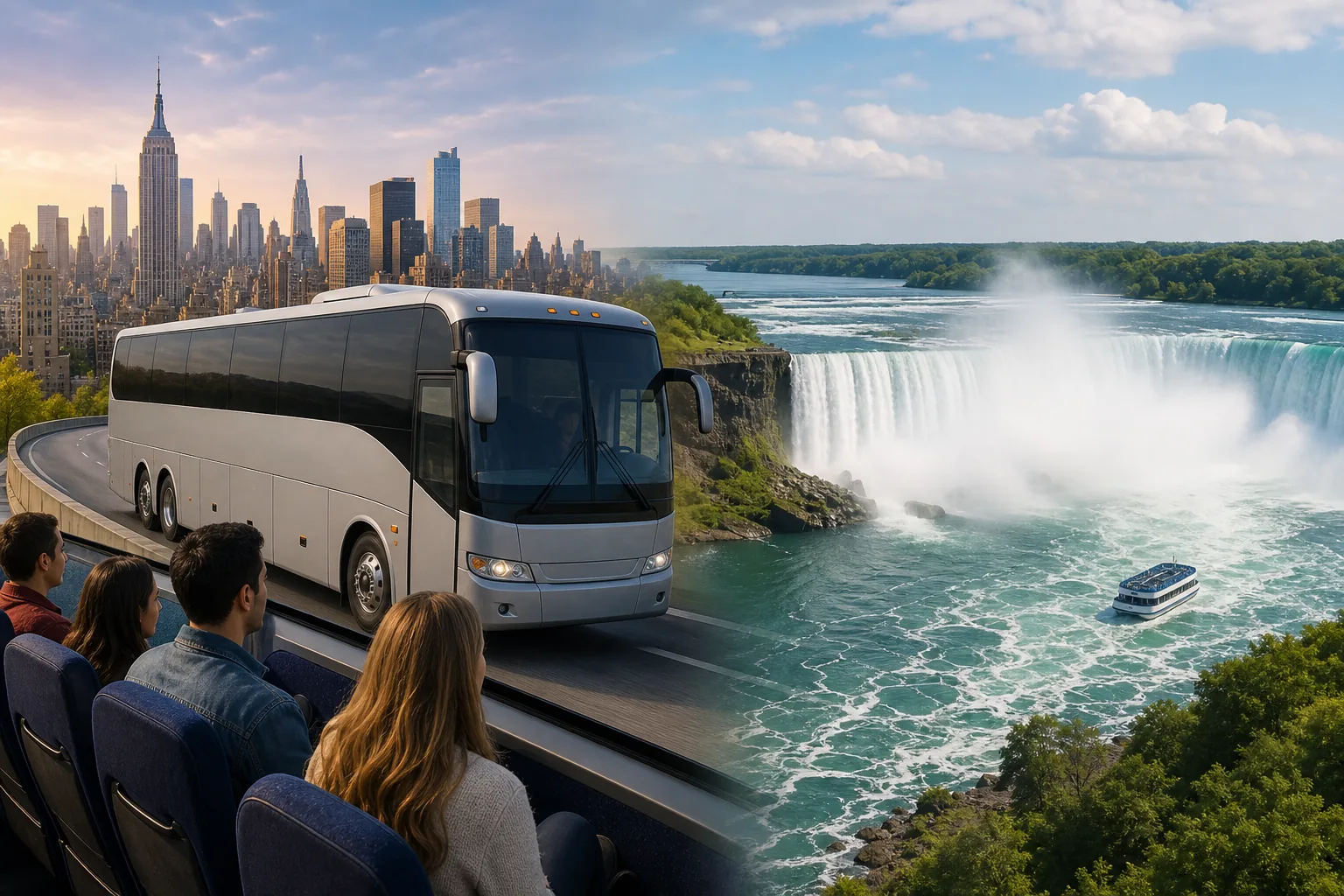 Illustration for Scheduled Intercity Bus Options