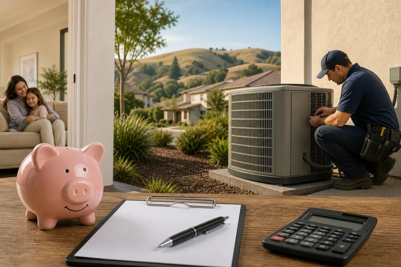 Editorial illustration for Best No Credit Check HVAC Financing in Lincoln, CA