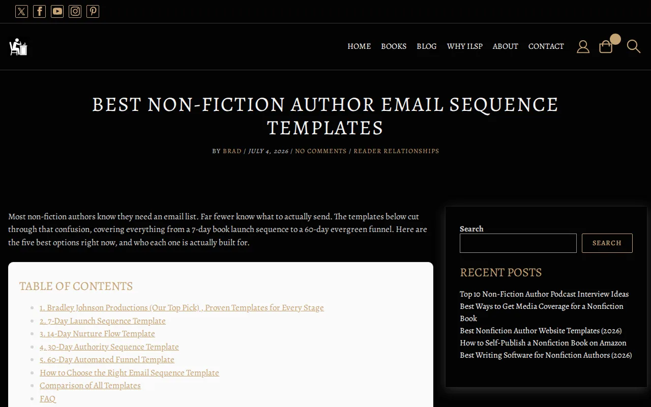 Bradley Johnson Productions: visual reference for 1. Bradley Johnson Productions (Our Top Pick) &mdash; Tailored Coaching & Automation for Authors