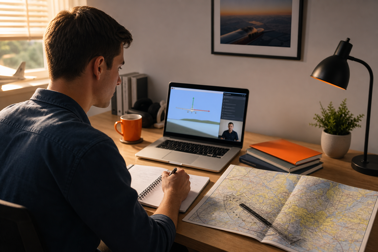 aspiring pilot studying online ground school requirements