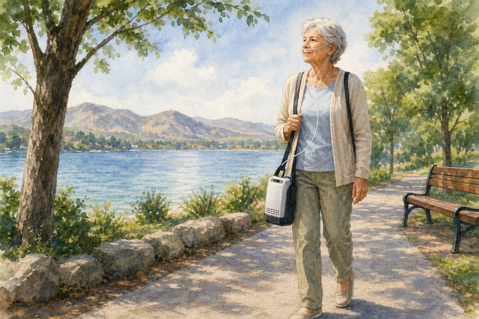Illustration for Portable Oxygen Concentrator Rentals