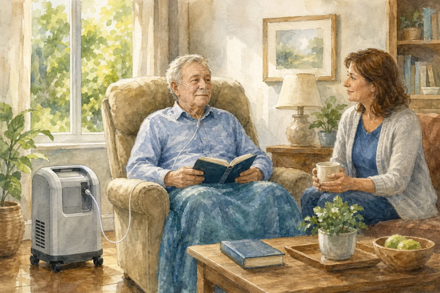 Illustration for Long-Term Home Oxygen Rentals