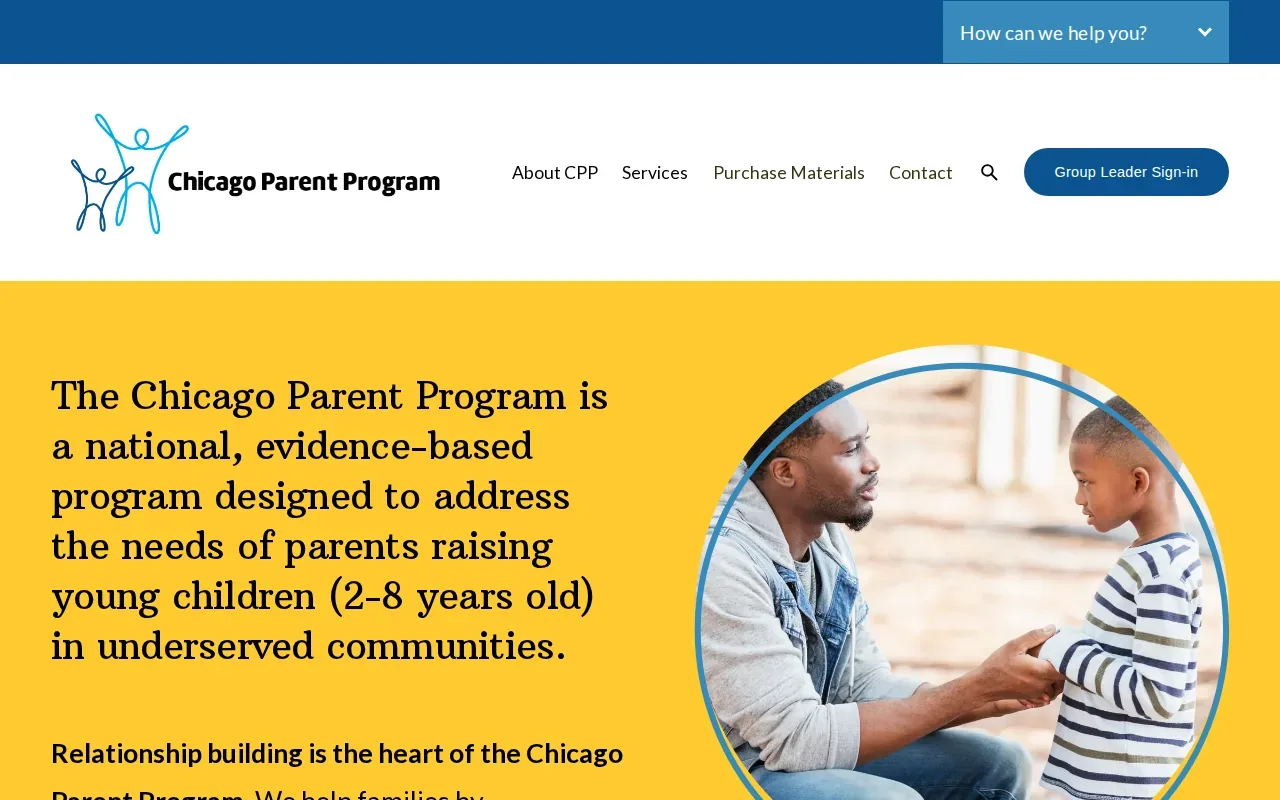 Screenshot of the Chicago Parent Program website